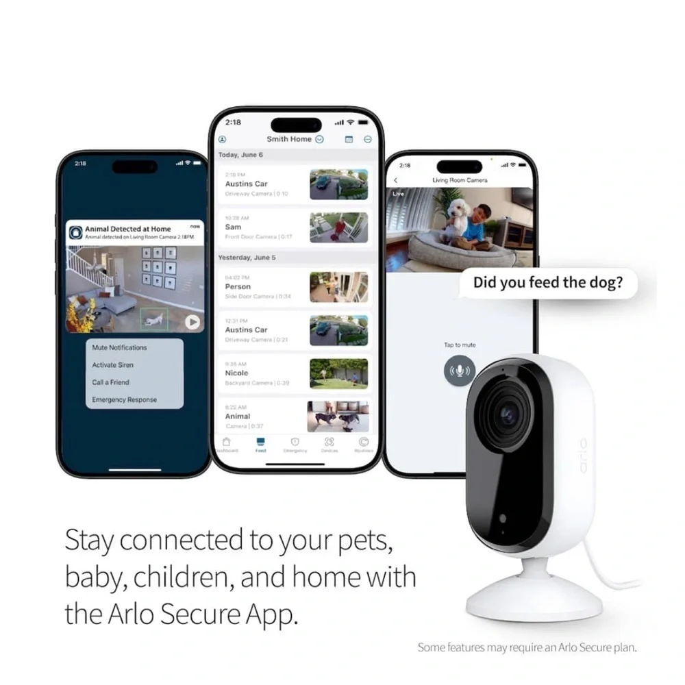 Arlo Live 2K Indoor HD Security Camera